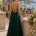 Fiorin | Spaghetti Strap Full Lace Maxi Dress