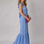Corala | Sleeveless Ruffle Detail Midi Dress