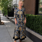 Tesrina | Ornate Floral Print Relaxed Midi Dress