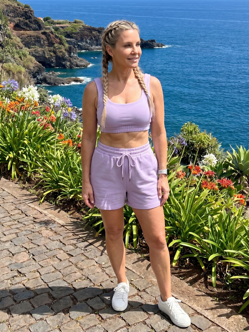 Taletta | Sleeveless Scoop Neck Crop Top And Shorts Set