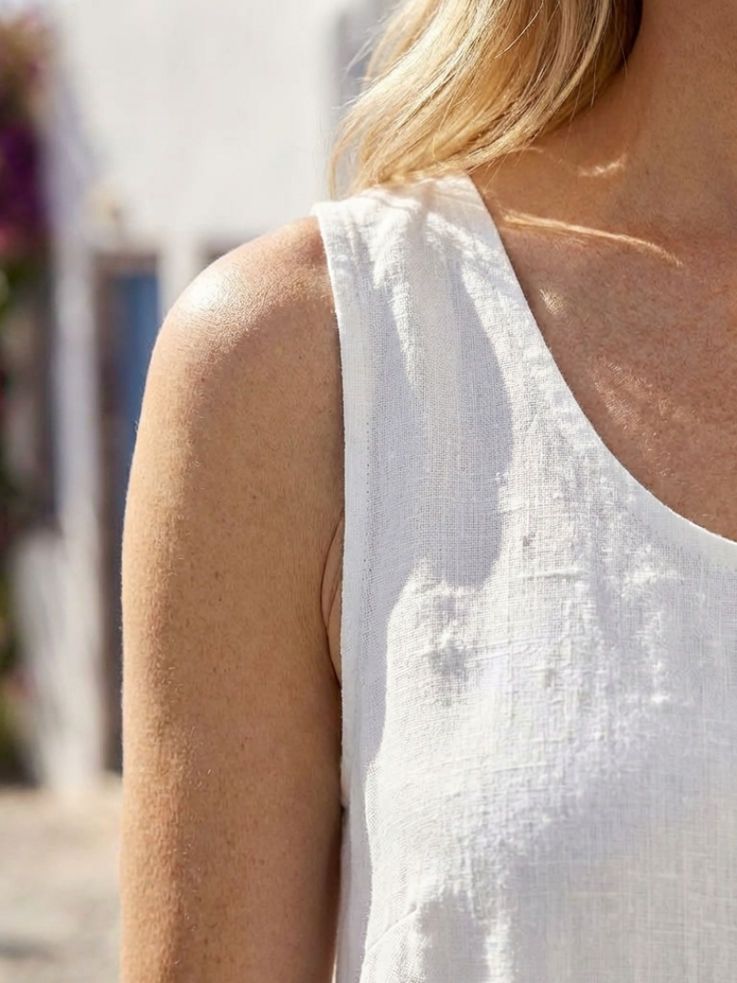 Clathea | Sleeveless Round Neck Relaxed Midi Dress