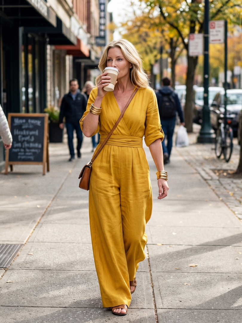 Wrennamae | Cross Front Wide Leg Jumpsuit