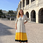 Cellora | Polka Dot Color Block Everyday Midi Dress