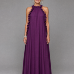 Giania | Sleeveless Ruffle Neck Maxi Dress