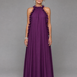 Giania | Sleeveless Ruffle Neck Maxi Dress
