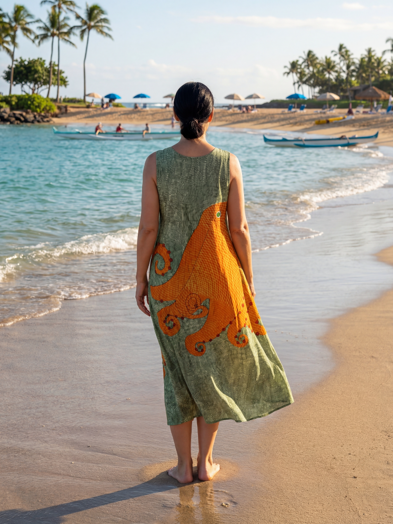 Camra | Ocean Wave Midi Dress