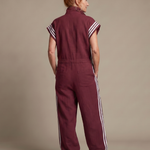Mirania | Zip Front Stripe Panel Jumpsuit