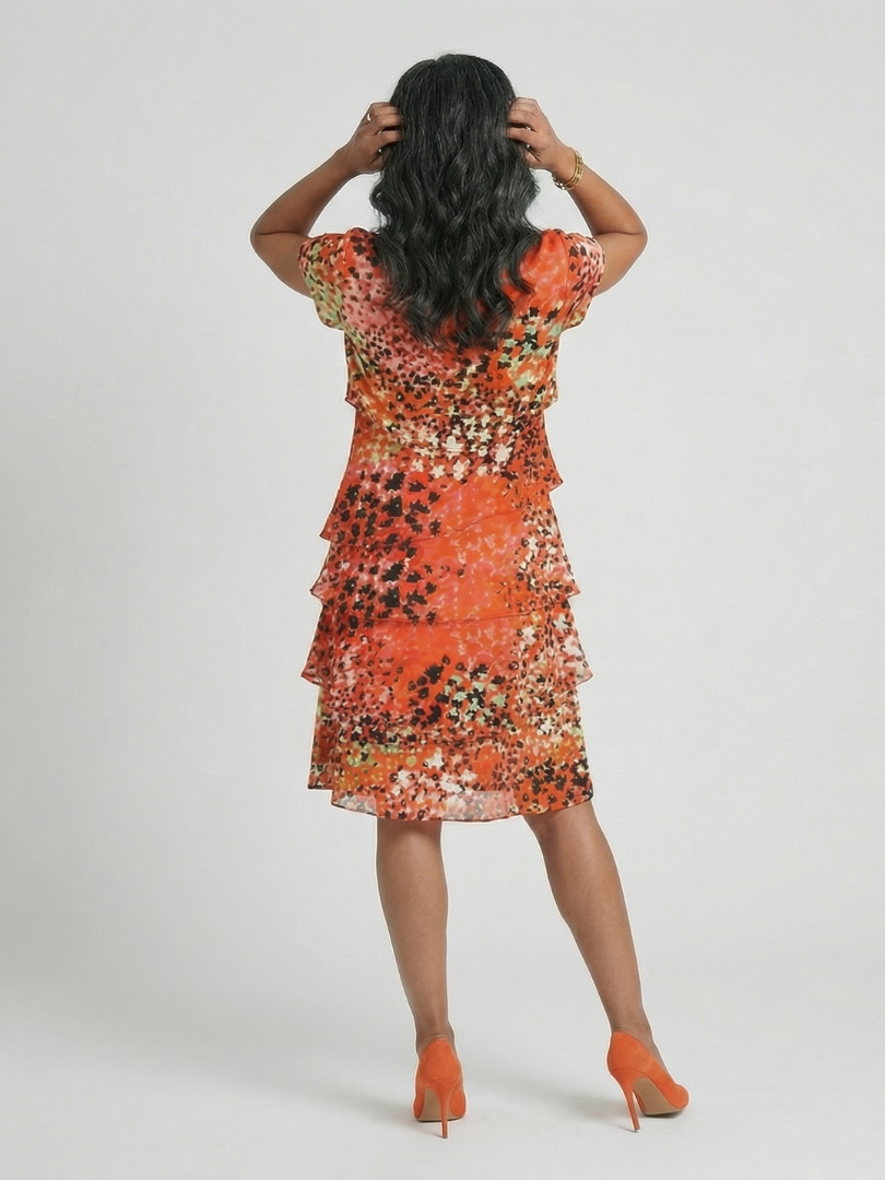 Casda | Speckled Tier Knee Length Dress