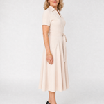 Laebeth | Collared Wrap Waist Midi Dress
