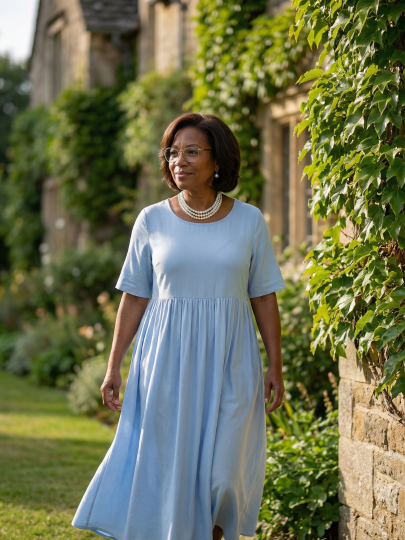 Verdra | Simple Gather Midi Dress