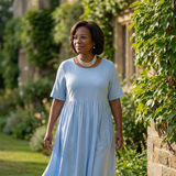 Verdra | Simple Gather Midi Dress