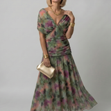 Calmarie | Off Shoulder Flow Midi Dress