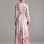 Caldra | Long Sleeve Natural Flow Midi Dress