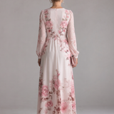 Caldra | Long Sleeve Natural Flow Midi Dress