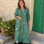 Corania | Botanical Vine Print Relaxed Pocket Midi Dress