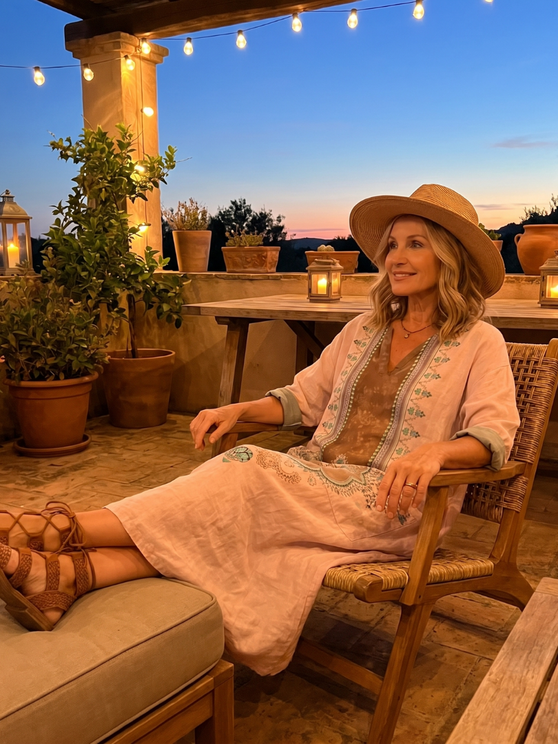 Giada | Embroidered Panel Relaxed Pocket Midi Dress