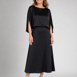 Dorine | Draped Overlay Midi Dress