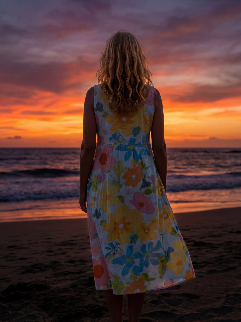 Wrennasia | Coastal Texture Midi Dress