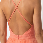 Roswynne | Deep V Strap Pleated Maxi Dress