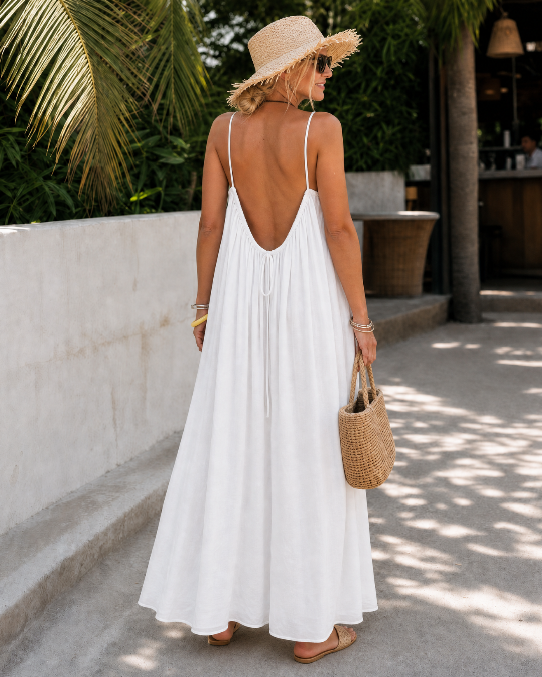 Mara | Flowing Sleeveless Strappy Relaxed Midi Dress