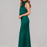 Taliana | Sleeveless Draped Neck Midi Dress
