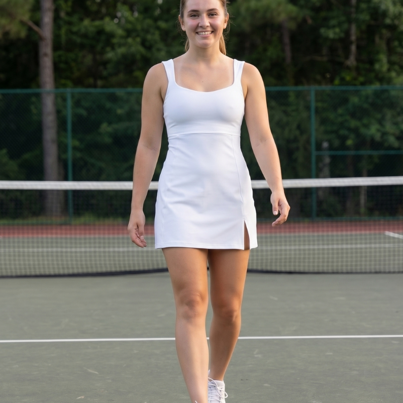 Prulyn | Square Neck Tennis Dress