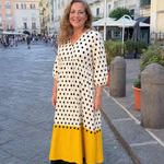 Cellora | Polka Dot Color Block Everyday Midi Dress