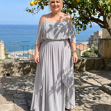 Vesbelle | Cold Shoulder Top And Flowing Maxi Skirt Set