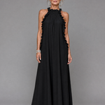 Giania | Sleeveless Ruffle Neck Maxi Dress
