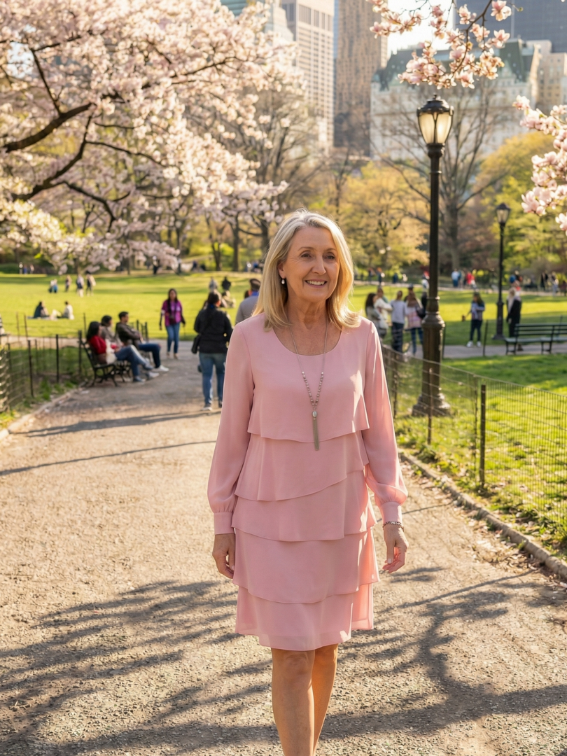 Liana | Clean Layered Knee Length Dress