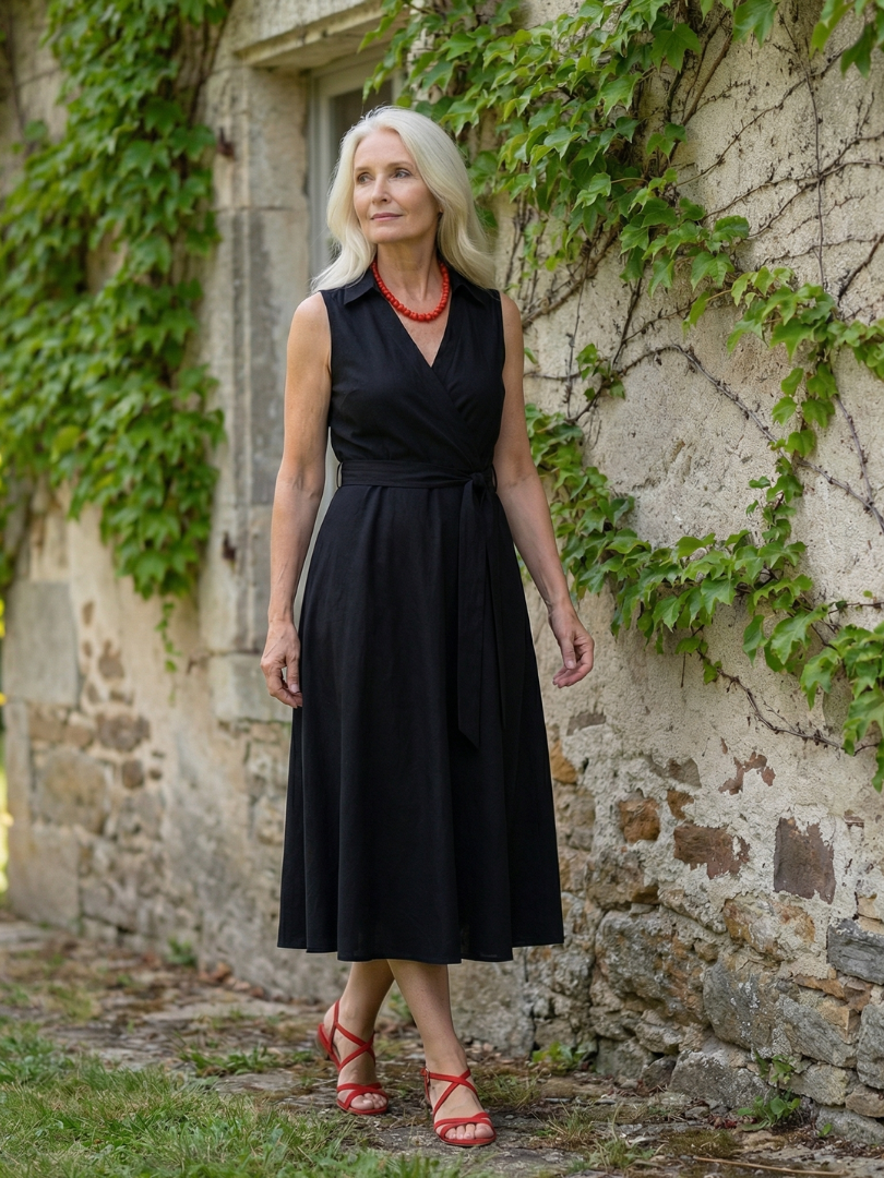 Sennarose | Relaxed Drape Midi Dress