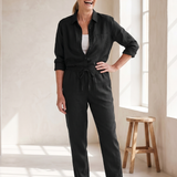 Elisette | Long Sleeve Shirt Tapered Pants Set