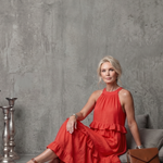 Vidassa | Tiered Ruffle Halter Maxi Dress