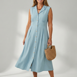 Tesbeth | Stack Button Midi Dress