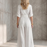 Wrennamae | Cross Front Wide Leg Jumpsuit