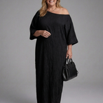 Pruwen | One Shoulder Draped Maxi Dress