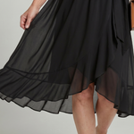 Tamsinlia | Short Sleeve Wrap Soft Flowing Hem Midi Dress