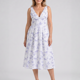 Dalrose | Sleeveless Floral V Neck Midi Dress