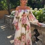 Coravia | Off Shoulder Floral Maxi Dress