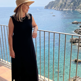 Liorania | Straight Silhouette Crew Neck Midi Dress