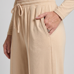 Lorlia | Long Sleeve Crew Neck Crop Top Pants Set