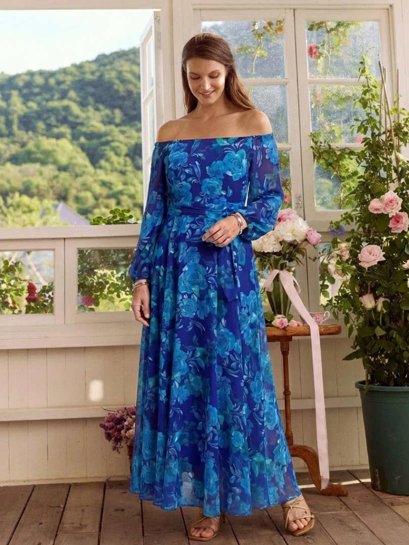 Camrose | Off Shoulder Floral Maxi Dress