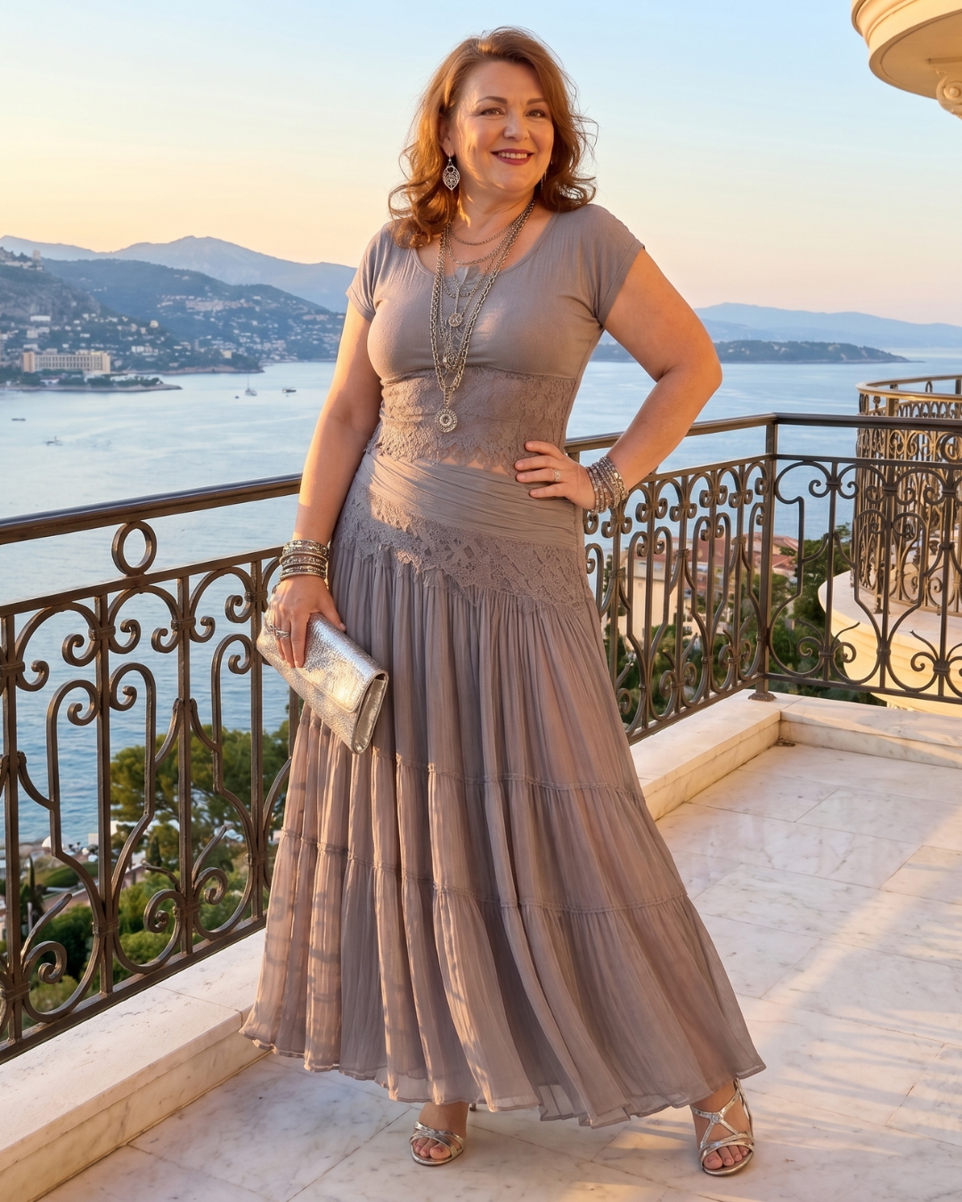 Pena | Draped Crop Top And Pleated Maxi Skirt Set