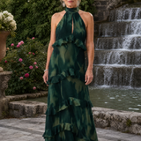 Coradra | Tiered Cutout Sleeveless Midi Dress