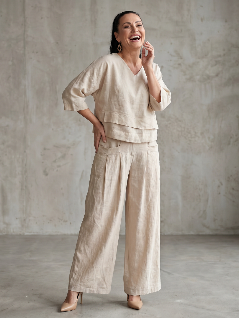 Callia | Layered Top Wide Leg Set