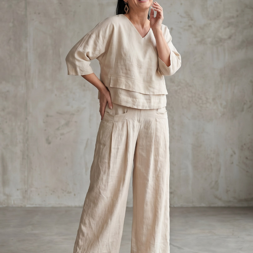 Callia | Layered Top Wide Leg Set