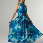 Penlora | Gathered Halter Midi Dress