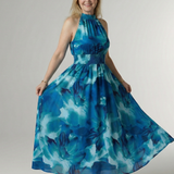 Penlora | Gathered Halter Midi Dress