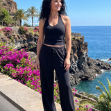 Valmae | Sleeveless Scoop Neck Top And Wide Leg Pants Set