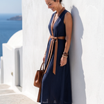 Norabeth | Contrast Line Midi Dress